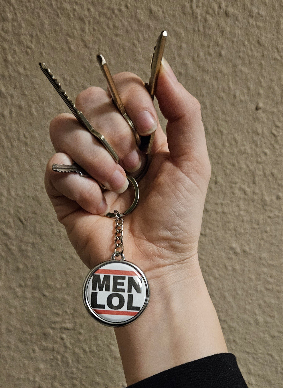 Schlüsselanhänger MEN LOL rund