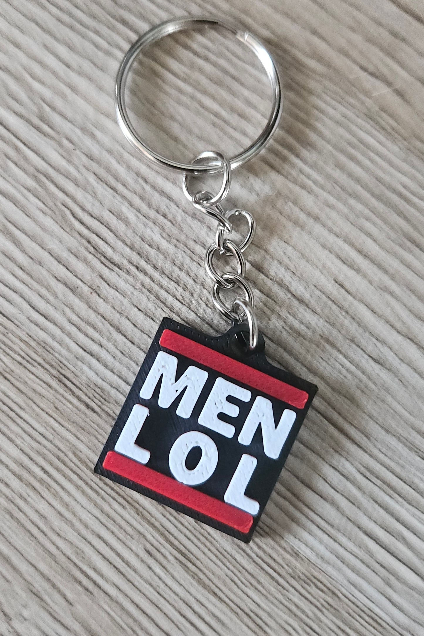Schlüsselanhänger MEN LOL eckig