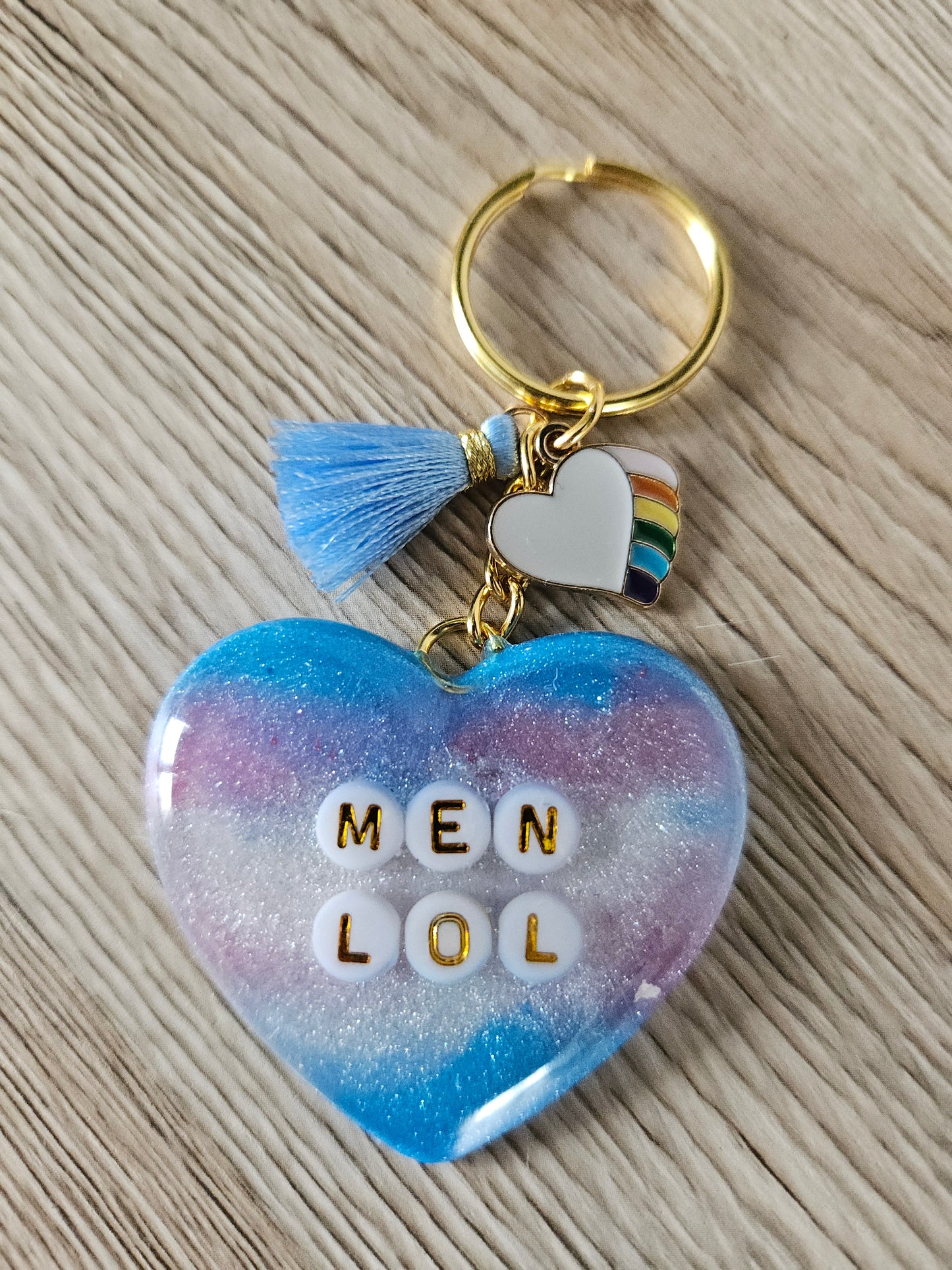 Anhänger MEN LOL Herz Glitzer