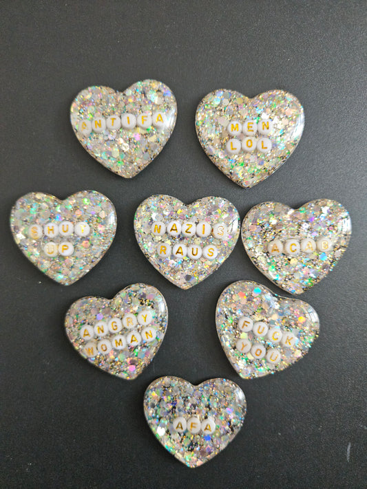 Magnete Holo-Glitzer Herz