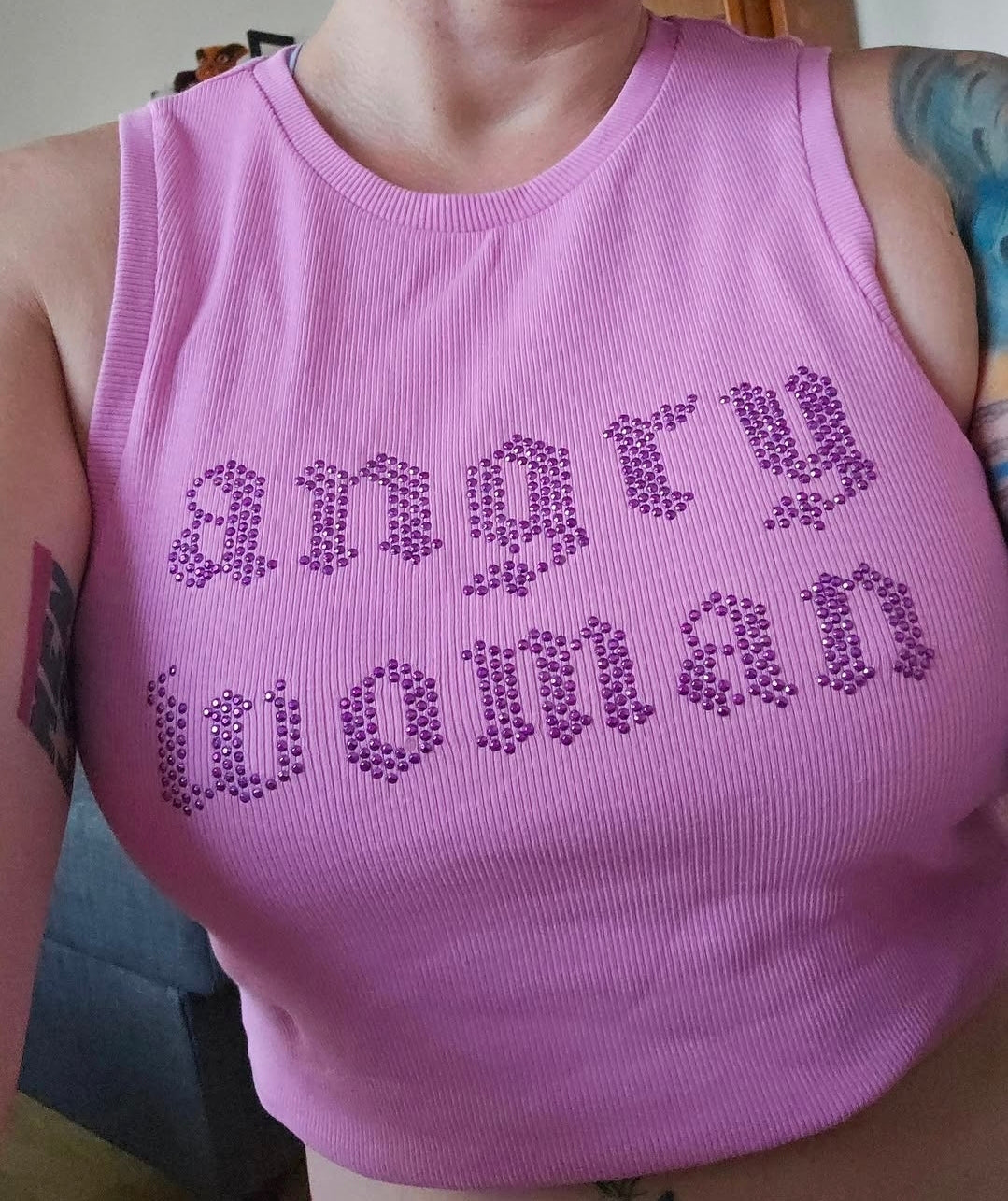 Crop Top ANGRY WOMAN