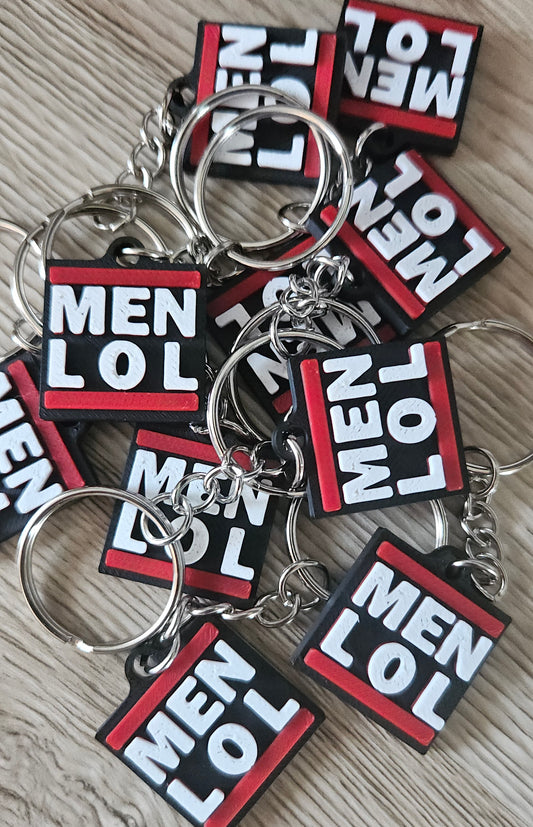 Schlüsselanhänger MEN LOL eckig