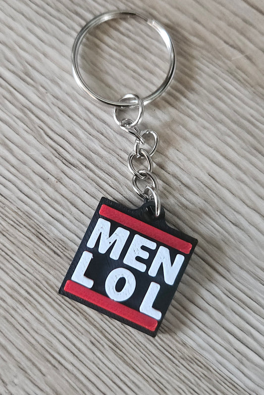 Schlüsselanhänger MEN LOL eckig